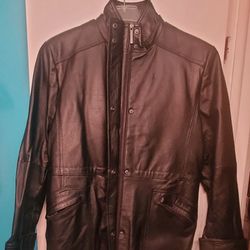 Womens Leather Coat Size L by Phase Two