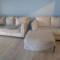 Free Couch, Love Seat, Convertible Ottoman