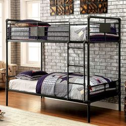 Brand New Black Metal Twin Size Bunk Bed