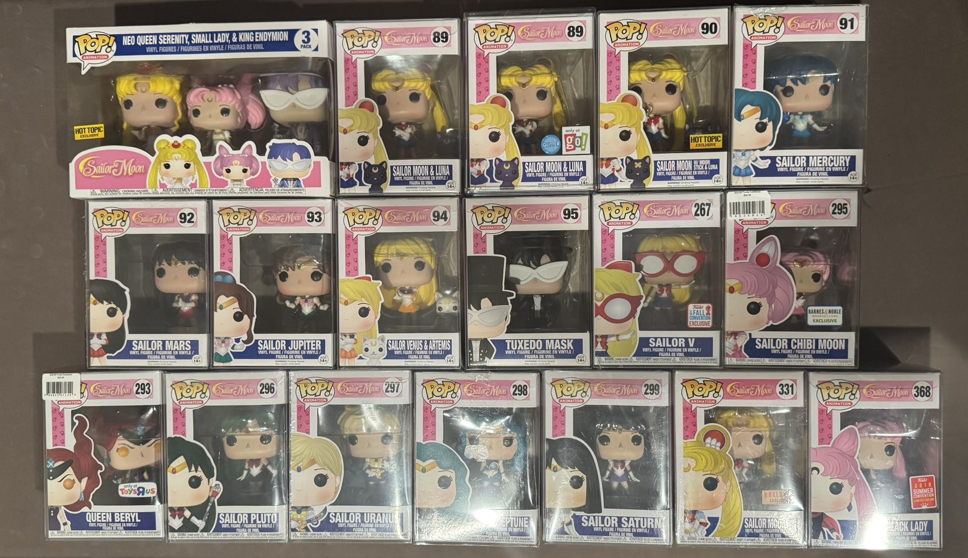 Sailor Moon Funko PoP Set (18pcs)