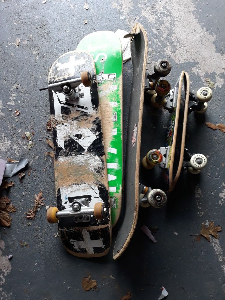 Old skateboards