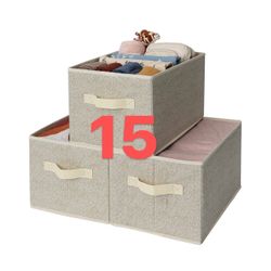 Closet Storage Organizers, Rectangle Storage Baskets, Storage Boxes Decorative, Closet Baskets and Bins for Shelves Toys Crafts, Large Storage Bins, H