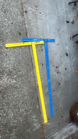 Lot of 2 large 48” drywall T square tools