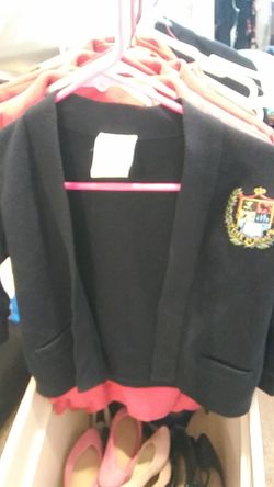 Navy blue cardigan life school Boy or girl