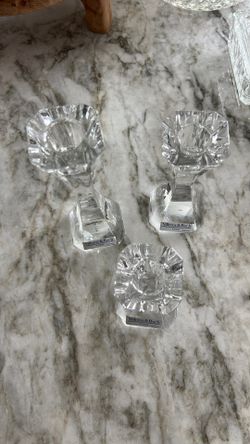 Villeroy & Boch Crystal Clear Taper Candlestick Holders 3 Piece Set