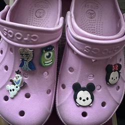 Pink Crocs Size 2