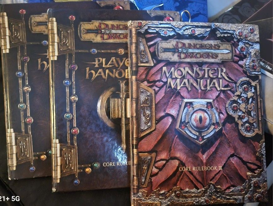 D&D 3.0 Two Players Handbooks And Monster Manual