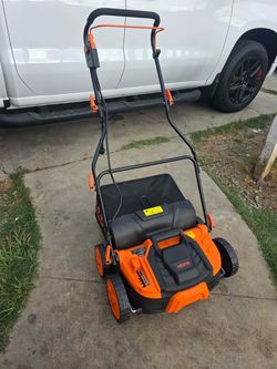 VEVOR 2-in-1 Electric Dethatcher & Scarifier, 16-In., 15 A, Corded, 14.5-Gal. Bag, 5-Position Depth, Walk-Behind for Lawn Care