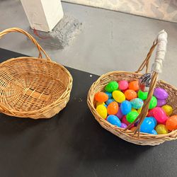 Easter Baskets And Plastic Eggs