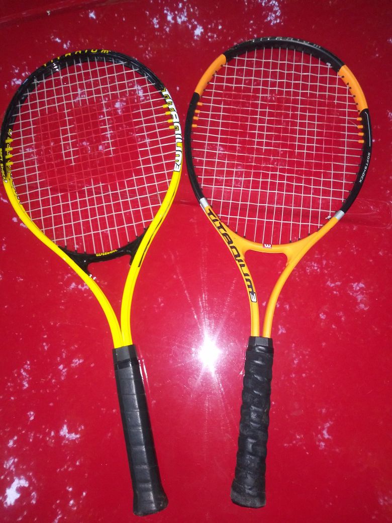 Wilson titanium 3 tennis rackets 2 rackets for 15