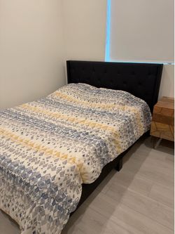 Wayfairer Tufted Upholstered Bedframe - Charcoal