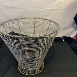Cool  Moderne . Stainless Steel  Basket     11” X 11”