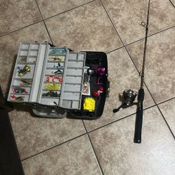 Fishing Rod Reel Combo Plus Extras  And Tackle Box 