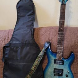 SCHECTER DIAMOND SERIES C6 ELITE 6 STRINGS ELECTRIC GUITAR IN BLUE SKY BURST COLOR. 