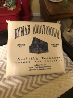 Ryman auditorium set cushion