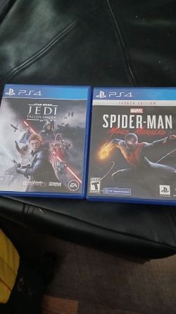 Marvel's spider-man miles morales and star wars jedi fallen order both ps4