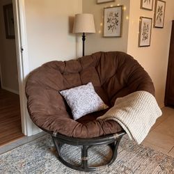 Large Rattan Papasan Chair