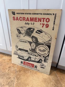 Vintage cardboard poster