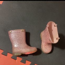 Galoshes Pink Sparkle. Light Up Size 5