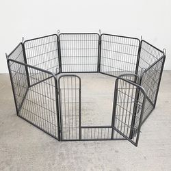 (NEW) $100 Heavy Duty 32” Tall x 32” Wide x 8-Panel Pet Playpen Dog Crate Kennel Exercise Cage Fence 