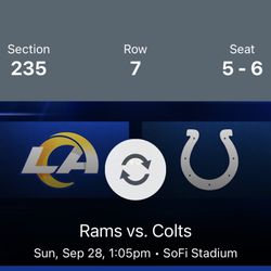 Rams V Colts Tickets