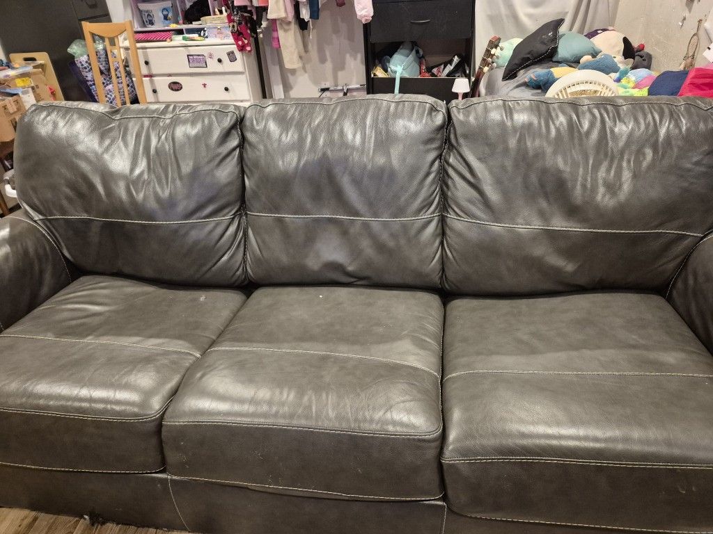 80 Inch Leather Futon Sofa