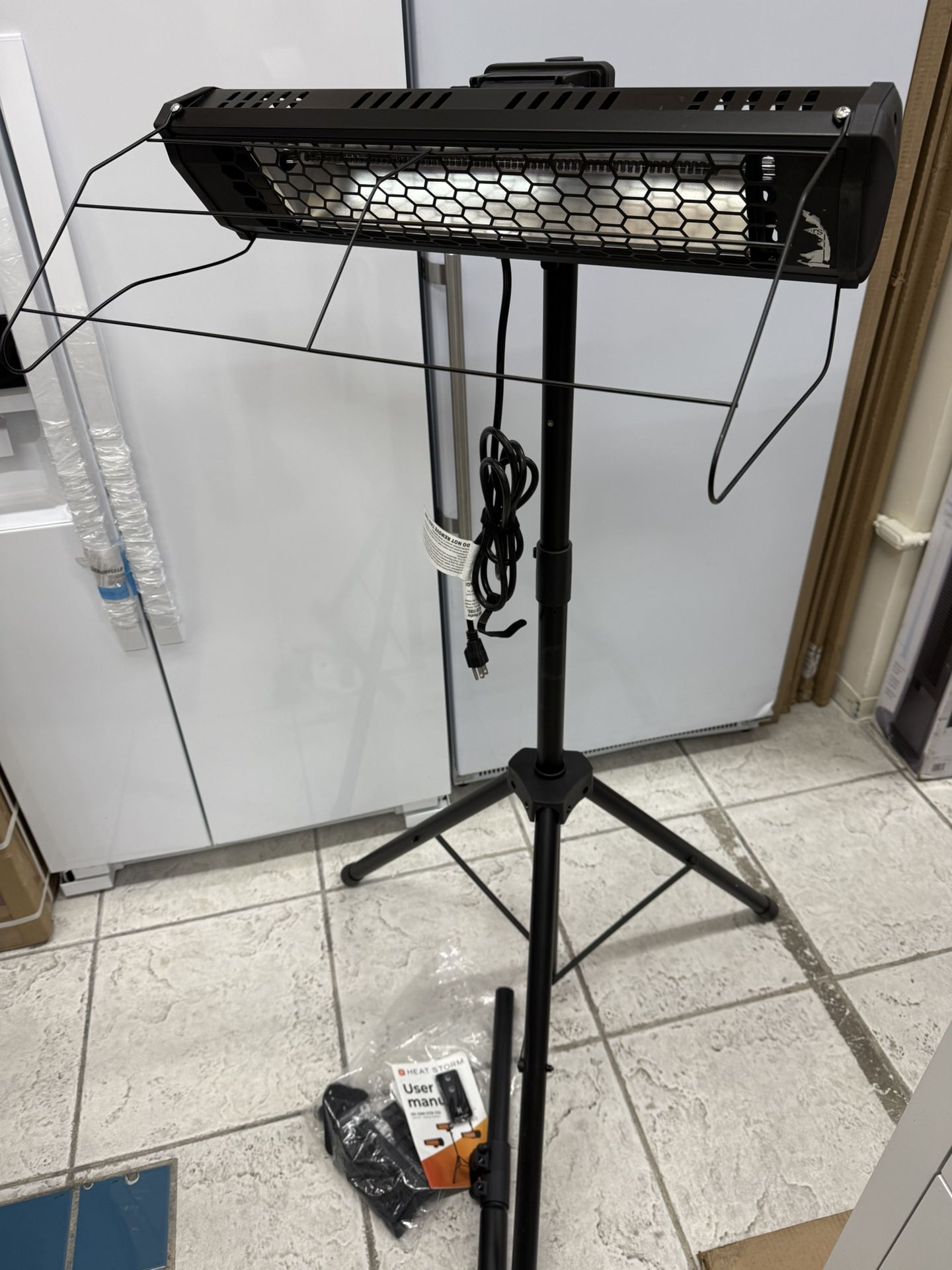 Tradesman 1500-Watt Electric Outdoor Infrared Quartz Portable Space Heater with Tripod, Wall and Ceiling Mount