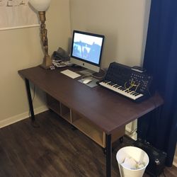 Custom IKEA IDÅSEN + ADILS large desk