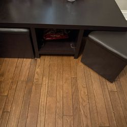 Coffee Table With Storage Seats