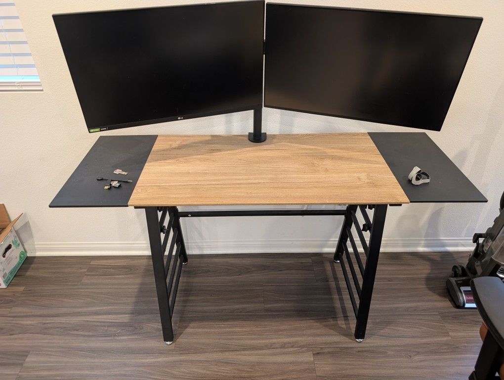 Wood / Black Desk
