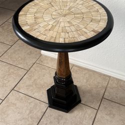 Round Wood Side Table
