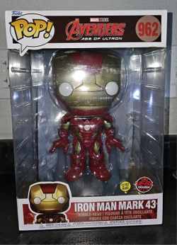 Funko Pop Iron Man Mark 43 #962 10 Inch Glow Exclusive