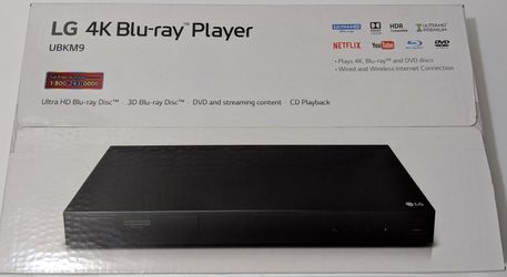 LG UBKM9 Streaming 4K Ultra HD Audio Blu-Ray with Dolby Vision - Black New  for Sale in El Centro, CA - OfferUp