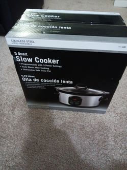 5 Quart Stainless Steel Programmable Slow Cooker