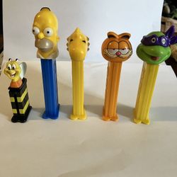 Mixed Cartoon PEZ Dispensers - 6 Fun Pieces Including Simpsons & More! 