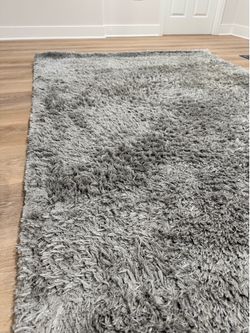 Gray Shag Rug 5'2"×7'2"