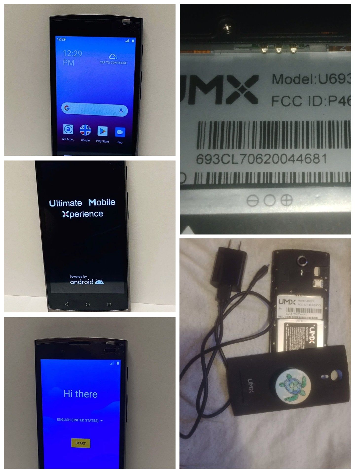 Unimax693 Assurance Wireless Cell Phone & Charger & Turtle Pop Socket $25