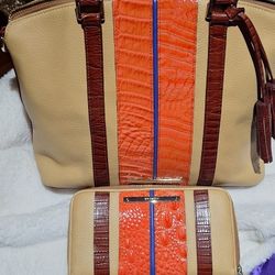 Brahmin Handbag And Matching Wallet