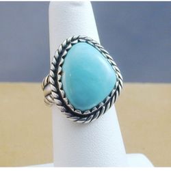 #wedding 925 Sterling Silver Turquoise Vintage Ring Size 6