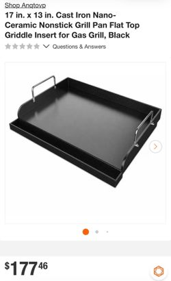 Nonstick grill pan flat top