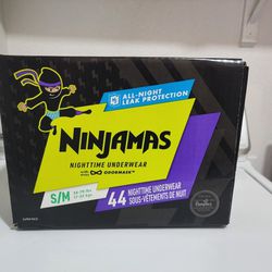 $20. Pampers Ninjamas Nighttime. Size S/M. Please, READ DESCRIPTION. Hablo español.