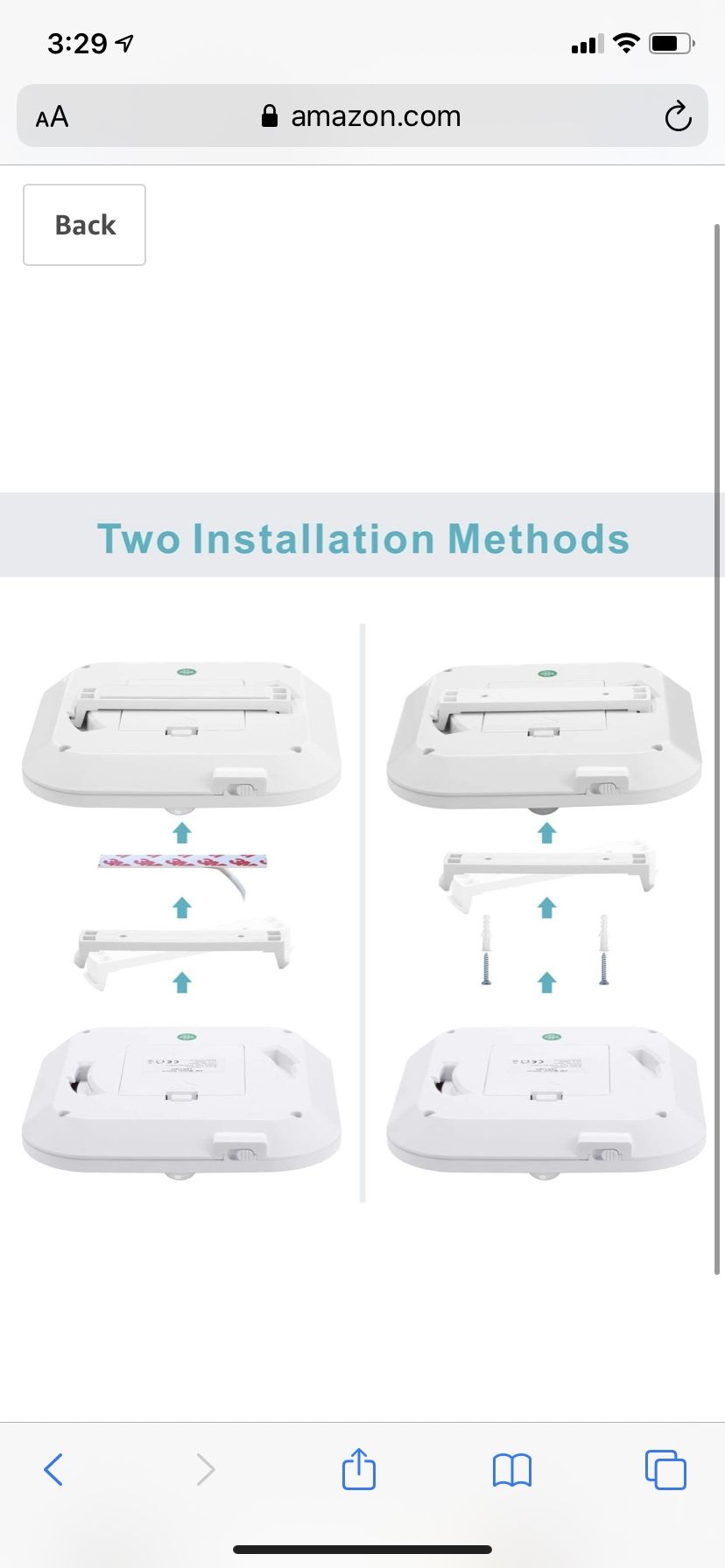 Lineway Motion Sensor Ceiling Light Battery Operated Wireless Motion Activated LED Ceiling Light 6000K 180LM Indoor Outdoor for Closets Stairway Cabi