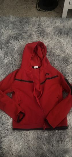 Nike Tech Fleece Full-Zip Hoodie Red
