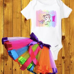 Unicorn Princes 12M Party Outfit Tutu Set