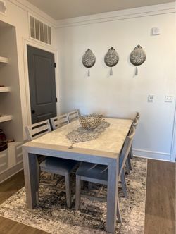 Dining room table and chairs