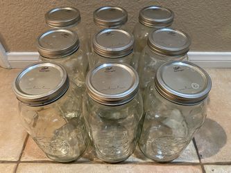 9 Ball Mason Jars – 64 oz (Half Gallon) w/ Lids