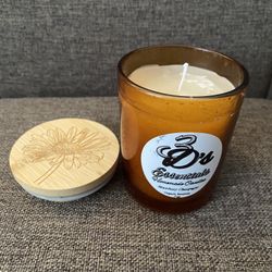 3D’s Essentials Organic Beeswax Candle “Strawberry Champagne Scent” 7 oz.