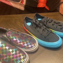 BRAND NEW NEVER WORN converse size 4 vans size 