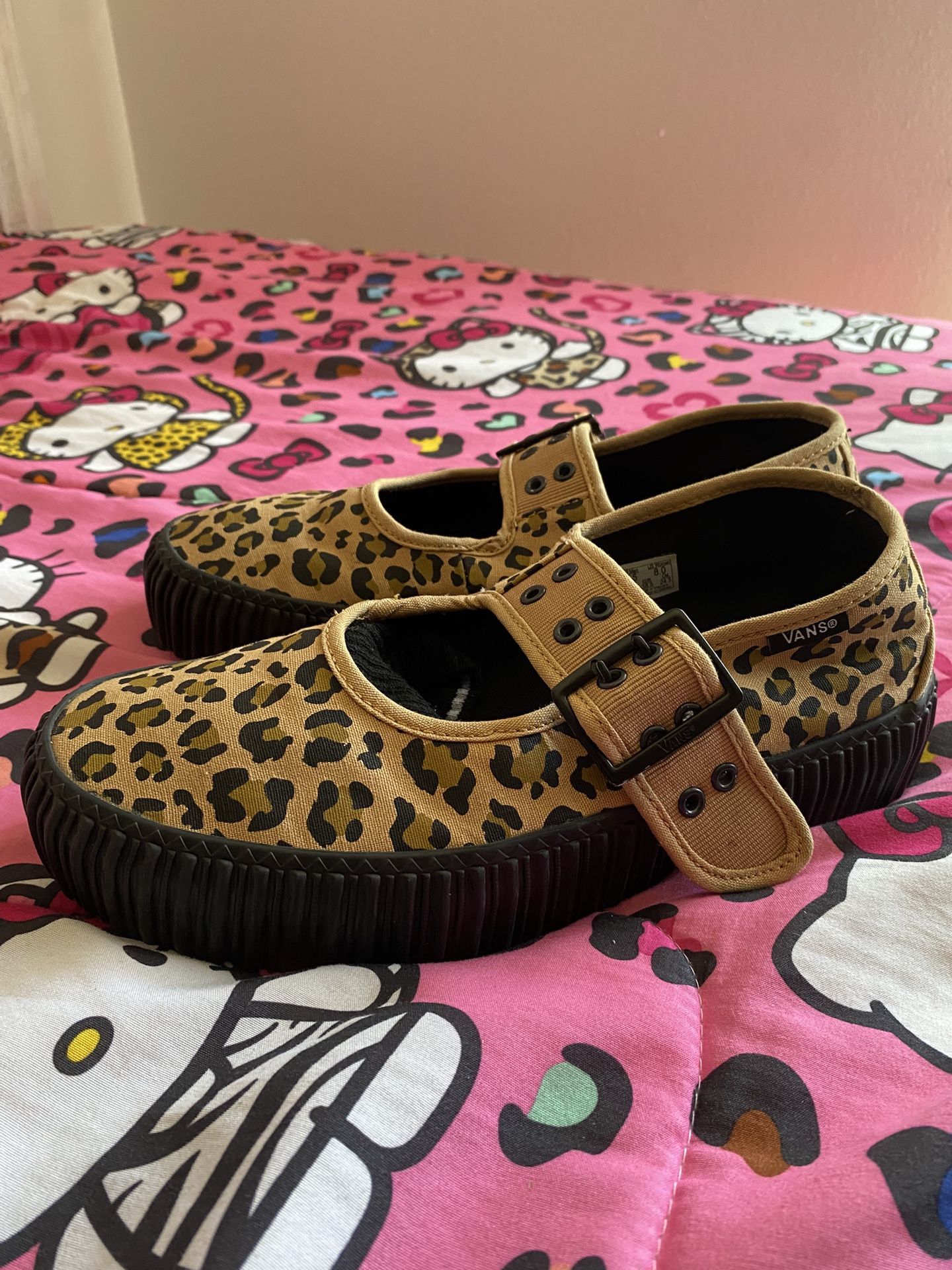 Leopard Mary Jane Vans 8 Women