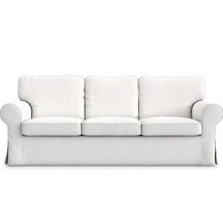 White IKEA Ektorp 3 Seater Sofa Cover -Cover Only Not The Sofa 